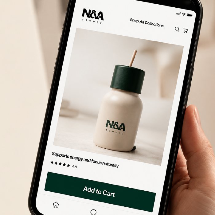 Product page with Add to Cart on a phone